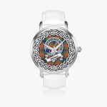Wilson Scottish Clan Tartan Crest Badge Silver Automatic Watch Size 46mm