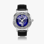 Scottish MacKay Clan Tartan Crest Badge Silver Automatic Watch Size 46mm