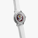 Broun Scottish Clan Tartan Crest Badge Silver Automatic Watch Size 46mm