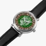Boyle Clan Tartan Crest Badge Silver Automatic Watch Size 46mm