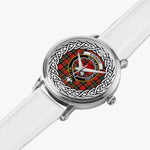 Stewart (Stuart) of Bute Scottish Clan Tartan Crest Badge Silver Automatic Watch Size 46mm