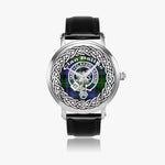 Baillie Scottish Clan Tartan Crest Badge Silver Automatic Watch Size 46mm