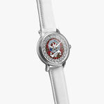 Lindsay Scottish Clan Tartan Crest Badge Silver Automatic Watch Size 46mm