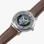Baillie Scottish Clan Tartan Crest Badge Silver Automatic Watch Size 46mm
