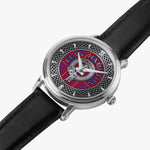 Clan Hamilton Crest & Tartan Knot Sterling Silver Unisex Automatic Watch (Silver) Size 46mm