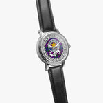Wardlaw Scottish Clan Tartan Crest Badge Silver Automatic Watch Size 46mm