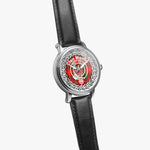 Macfie Ancient Scottish Clan Tartan Crest Badge Silver Automatic Watch Size 46mm
