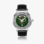 Kincaid Scottish Clan Tartan Crest Badge Silver Automatic Watch Size 46mm