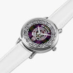 Gillis Scottish Clan Tartan Crest Badge Silver Automatic Watch Size 46mm