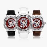 Wallace Scottish Clan Tartan Crest Badge Silver Automatic Watch Size 46mm