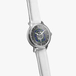 Clan MacLaren Crest & Tartan Knot Sterling Silver Unisex Automatic Watch (Silver) Size 46mm
