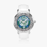 Lockhart Scottish Clan Tartan Crest Badge Old Silver Automatic Watch Size 46mm