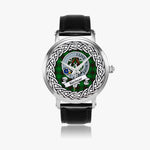 Kinnear Scottish Clan Tartan Crest Badge Silver Automatic Watch Size 46mm