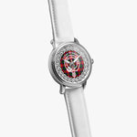 Scottish Riddell Clan Tartan Crest Badge Silver Automatic Watch Size 46mm