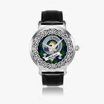 Oliphant Scottish Clan Tartan Crest Badge Silver Automatic Watch Size 46mm