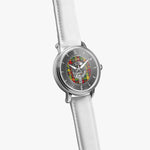 Clan Buchanan Crest & Tartan Knot Sterling Silver Unisex Automatic Watch (Silver) Size 46mm