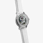 Fergusson Scottish Clan Tartan Crest Badge Silver Automatic Watch Size 46mm