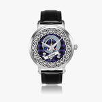 Dunlop Scottish Clan Tartan Crest Badge Silver Automatic Watch Size 46mm