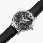 Clan Campbell Crest & Tartan Knot Sterling Silver Unisex Automatic Watch (Silver) Size 46mm