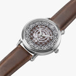 Scottish Borthwick Clan Tartan Crest Badge Silver Automatic Watch Size 46mm