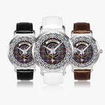 Dalmahoy Scottish Clan Tartan Crest Badge Silver Automatic Watch Size 46mm