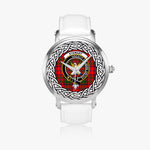 Stewart (High Stewards) Scottish Clan Tartan Crest Badge Silver Automatic Watch Size 46mm