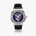 Home Clan Tartan Crest Badge Silver Automatic Watch Size 46mm
