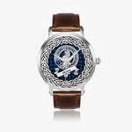 Home Scottish Clan Tartan Crest Badge Silver Automatic Watch Size 46mm