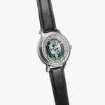 Davison Scottish Clan Tartan Crest Badge Silver Automatic Watch Size 46mm