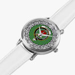 Currie Scottish Clan Tartan Crest Badge Silver Automatic Watch Size 46mm