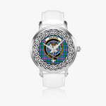 Ralston Scottish Clan Tartan Crest Badge Silver Automatic Watch Size 46mm