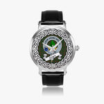 Gayre Scottish Clan Tartan Crest Badge Silver Automatic Watch Size 46mm