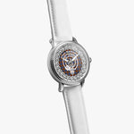 Bethune Clan Tartan Crest Badge Silver Automatic Watch Size 46mm
