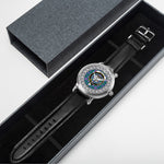 Ralston Scottish Clan Tartan Crest Badge Silver Automatic Watch Size 46mm