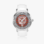Scottish Sinclair Clan Tartan Crest Badge Silver Automatic Watch Size 46mm