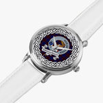 Wedderburn Scottish Clan Tartan Crest Badge Silver Automatic Watch Size 46mm