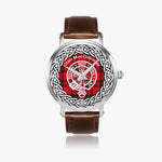 Scottish MacGillivray Clan Tartan Crest Badge Silver Automatic Watch Size 46mm