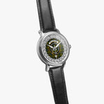 Walkinshaw Scottish Clan Tartan Crest Badge Silver Automatic Watch Size 46mm