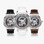 Bethune Scottish Clan Tartan Crest Badge Silver Automatic Watch Size 46mm