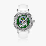 Mar Scottish Clan Tartan Crest Badge Silver Automatic Watch Size 46mm