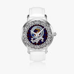Wedderburn Scottish Clan Tartan Crest Badge Silver Automatic Watch Size 46mm