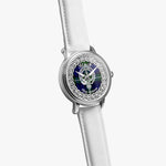 Black Scottish Clan Tartan Crest Badge Silver Automatic Watch Size 46mm