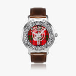 Scottish Grant Clan Tartan Crest Badge Silver Automatic Watch Size 46mm