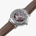 Borthwick Ancient Scottish Clan Tartan Crest Badge Silver Automatic Watch Size 46mm