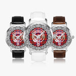 Scottish Lumsden Clan Tartan Crest Badge Silver Automatic Watch Size 46mm