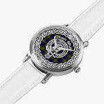 Scottish Muir Clan Tartan Crest Badge Silver Automatic Watch Size 46mm