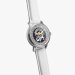 Jardine Scottish Clan Tartan Crest Badge Silver Automatic Watch Size 46mm