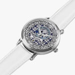 Hannay Scottish Clan Tartan Crest Badge Silver Automatic Watch Size 46mm