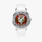Martin Scottish Clan Tartan Crest Badge Silver Automatic Watch Size 46mm