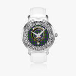 MacBrayne Scottish Clan Tartan Crest Badge Silver Automatic Watch Size 46mm